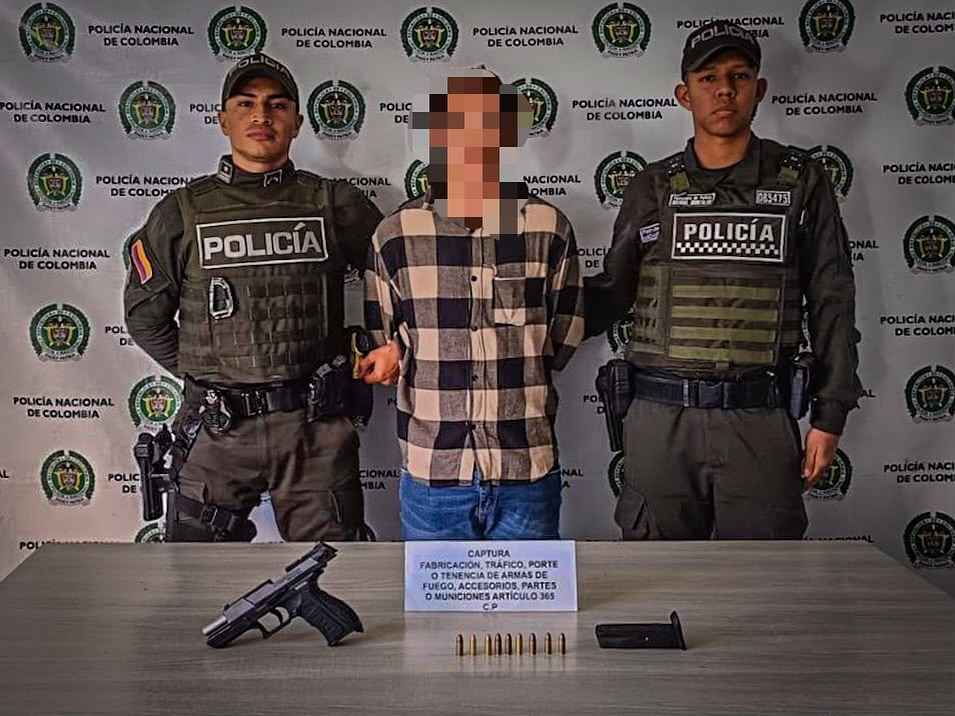 Captura por porte de arma de fuego fortalece la seguridad en Sonsón