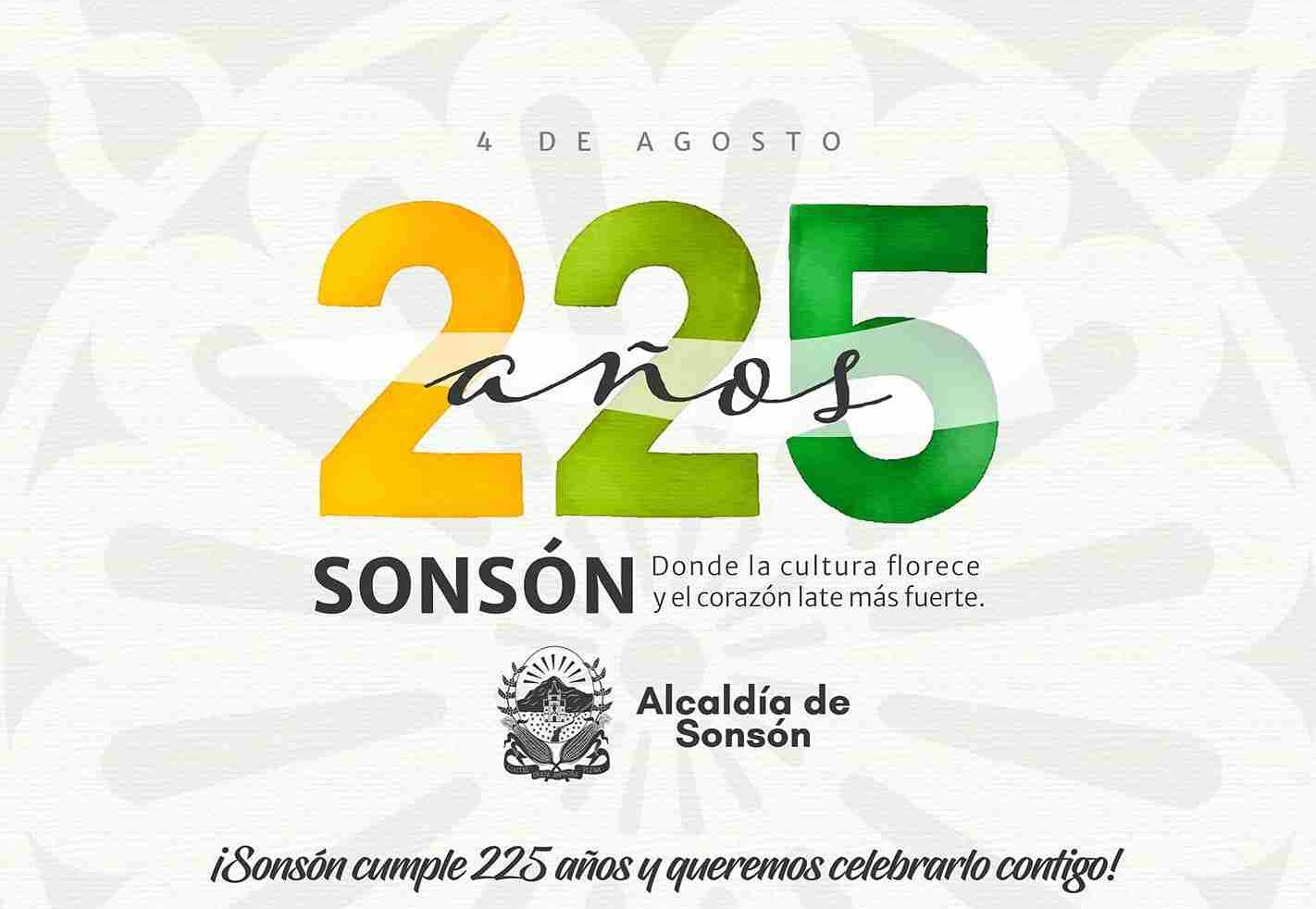 ¡Celebremos juntos los 225 años de Sonsón!