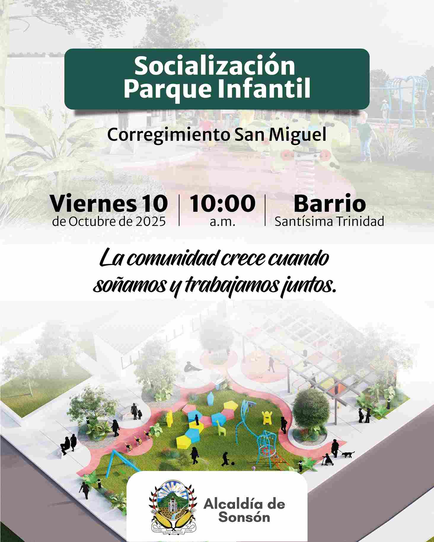 Socialización Parque Infantil en el corregimiento de San Miguel